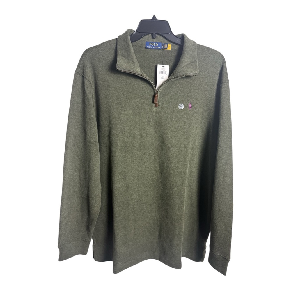 NWT Polo Ralph Lauren XXL 1/4 Zip Loden or Olive Green Half Zip